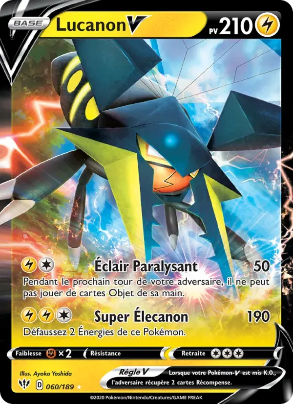 Lucanon V — Ténèbres Embrasées 60 French Pokémon card