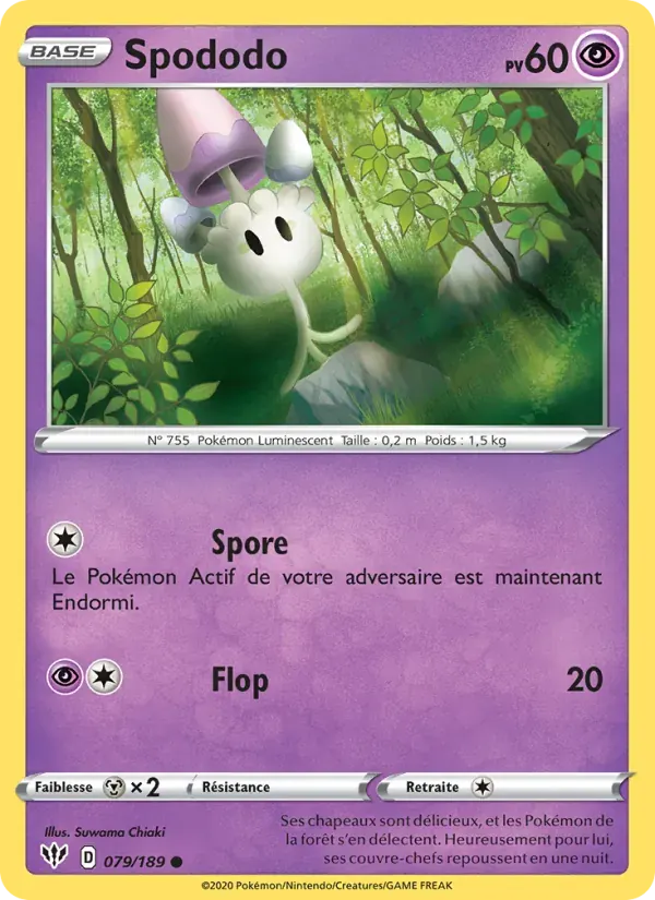 Spododo — Ténèbres Embrasées 79 French Pokémon card