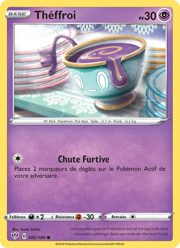 Théffroi — Ténèbres Embrasées 82 French Pokémon card