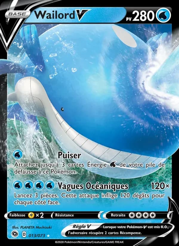 Wailord V — La Voie du Maître 13 French Pokémon card