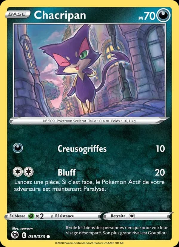 Chacripan — La Voie du Maître 39 French Pokémon card