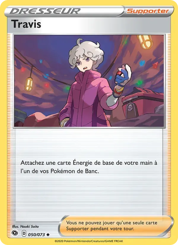 Travis — La Voie du Maître 50 French Pokémon card