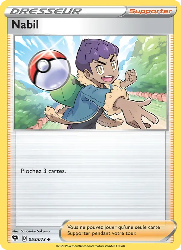 Nabil — La Voie du Maître 53 French Pokémon card