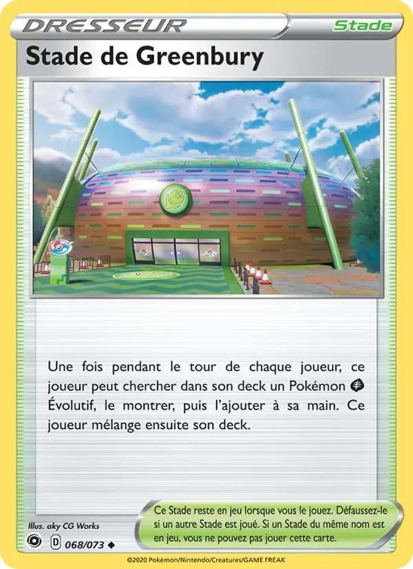 Stade de Greenbury — La Voie du Maître 68 French Pokémon card