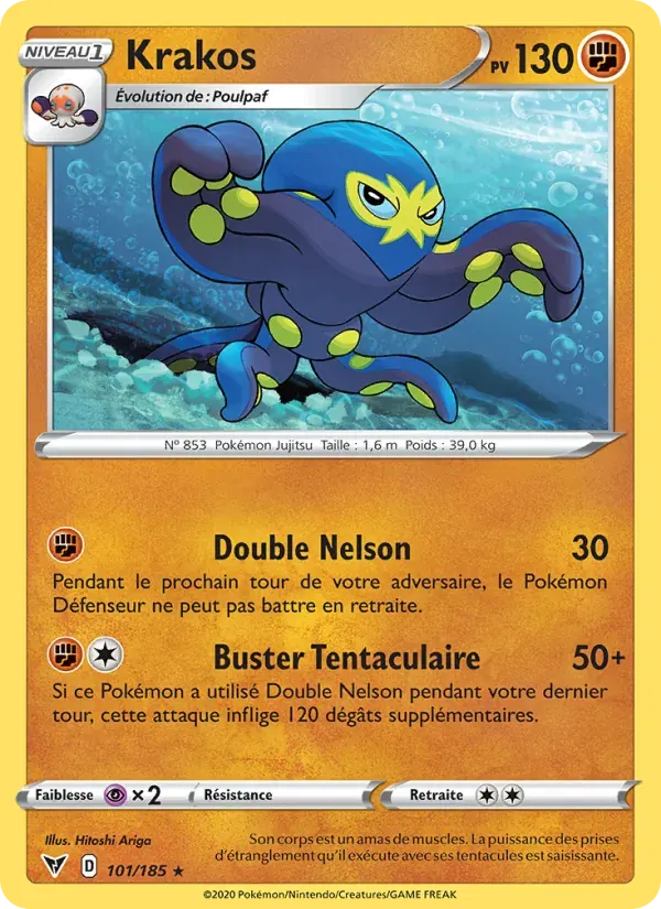 Krakos — Voltage Éclatant 101 French Pokémon card