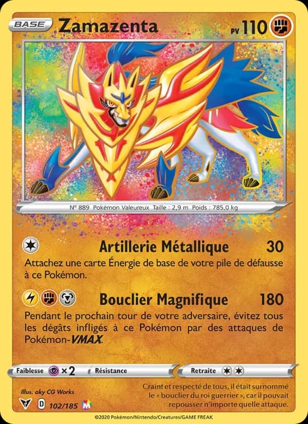 Zamazenta — Voltage Éclatant 102 French Pokémon card