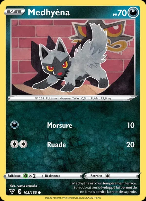 Medhyèna — Voltage Éclatant 103 French Pokémon card
