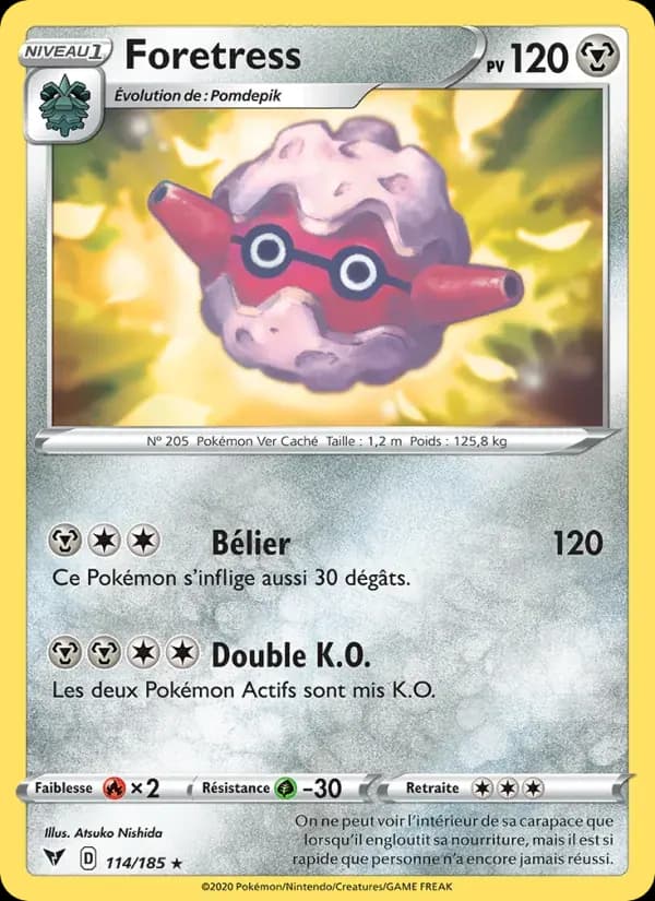 Foretress — Voltage Éclatant 114 French Pokémon card