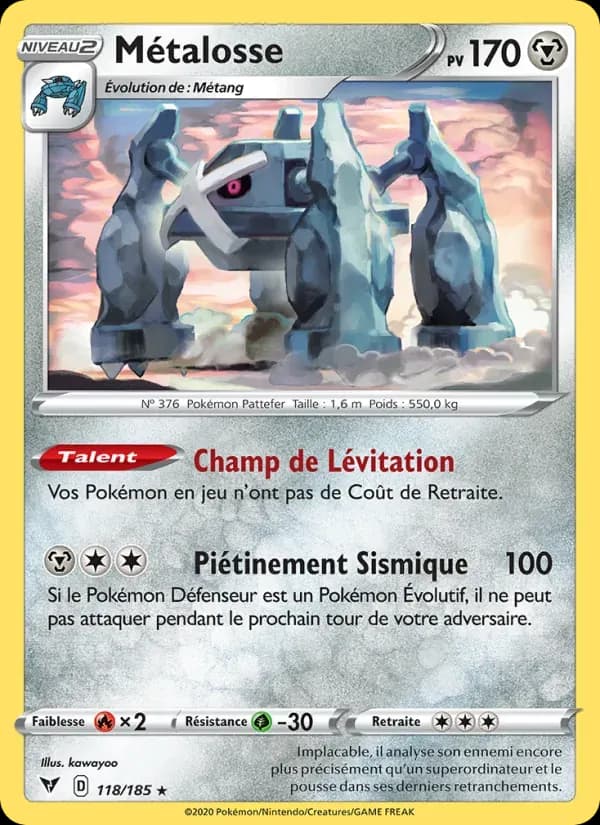 Métalosse — Voltage Éclatant 118 French Pokémon card