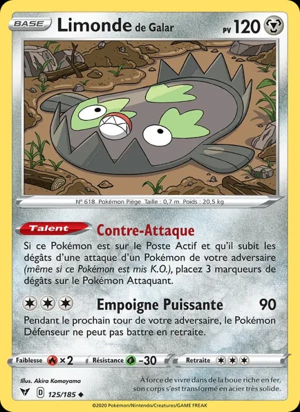 Limonde de Galar — Voltage Éclatant 125 French Pokémon card
