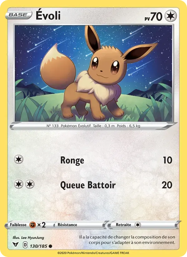 Évoli — Voltage Éclatant 130 French Pokémon card