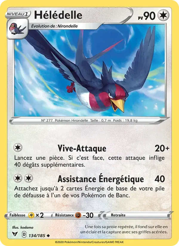 Hélédelle — Voltage Éclatant 134 French Pokémon card