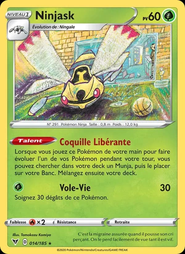 Ninjask — Voltage Éclatant 14 French Pokémon card