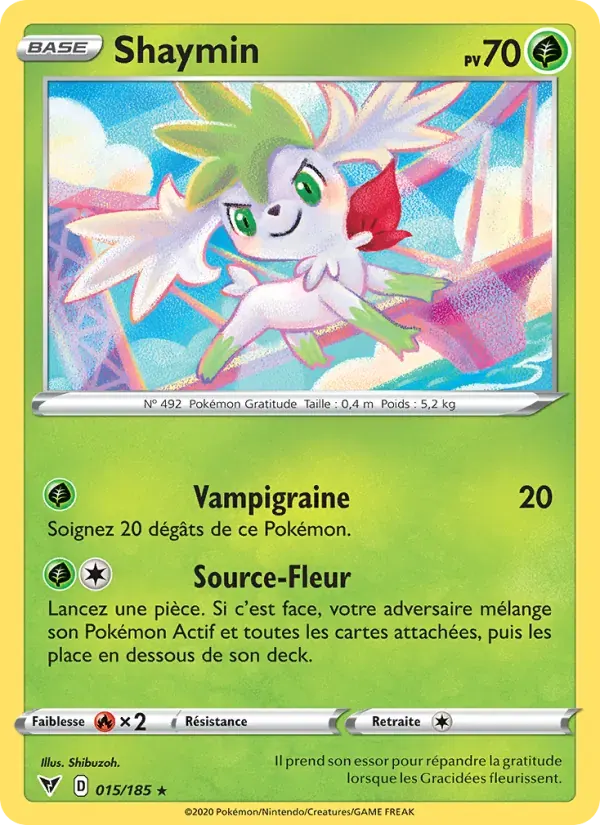 Shaymin — Voltage Éclatant 15 French Pokémon card
