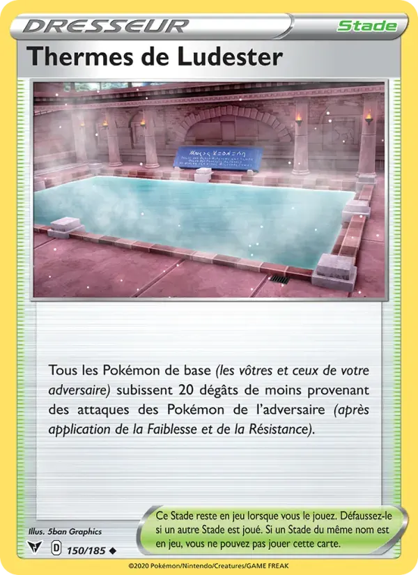 Thermes de Ludester — Voltage Éclatant 150 French Pokémon card