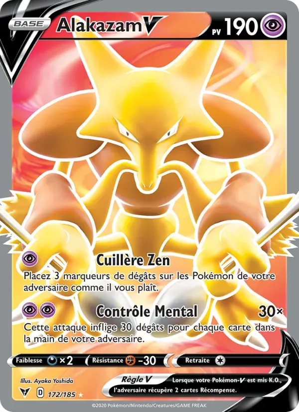 Alakazam V — Voltage Éclatant 172 French Pokémon card