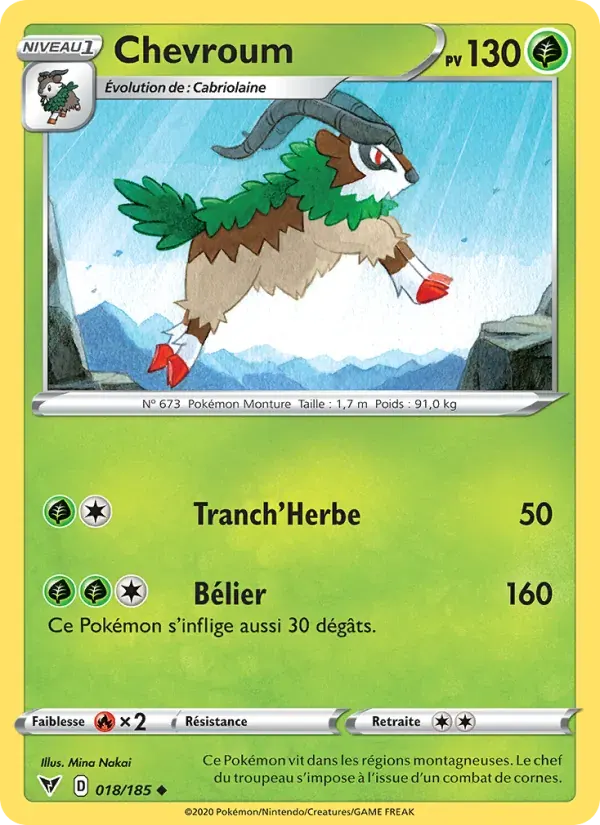 Chevroum — Voltage Éclatant 18 French Pokémon card