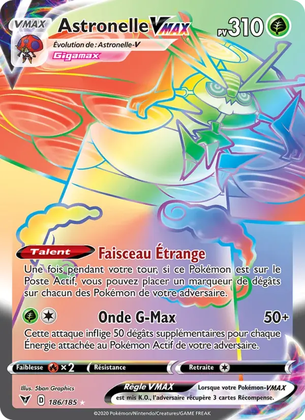 Astronelle VMAX — Voltage Éclatant 186 French Pokémon card