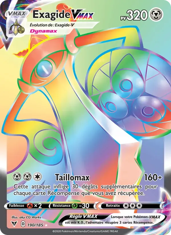 Exagide VMAX — Voltage Éclatant 190 French Pokémon card