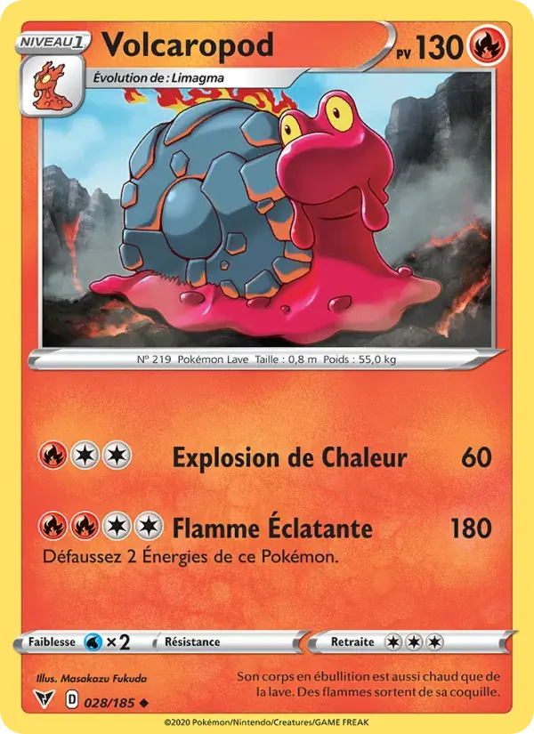 Volcaropod — Voltage Éclatant 28 French Pokémon card