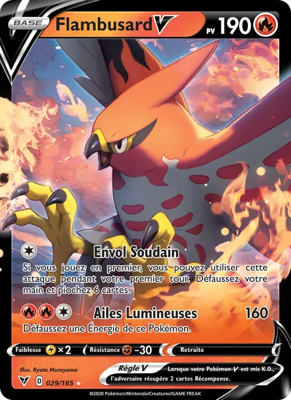 Flambusard V — Voltage Éclatant 29 French Pokémon card