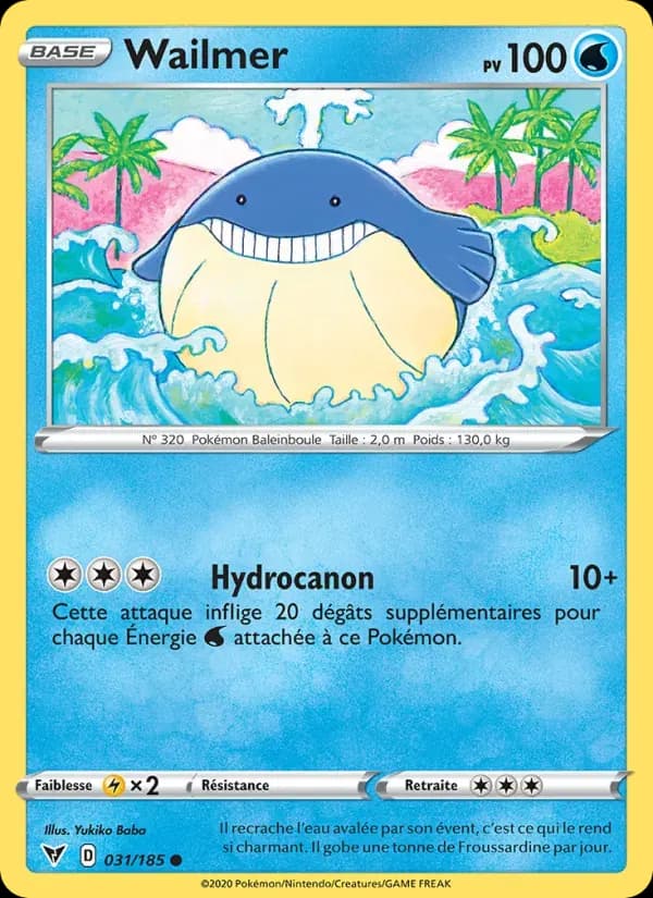 Wailmer — Voltage Éclatant 31 French Pokémon card