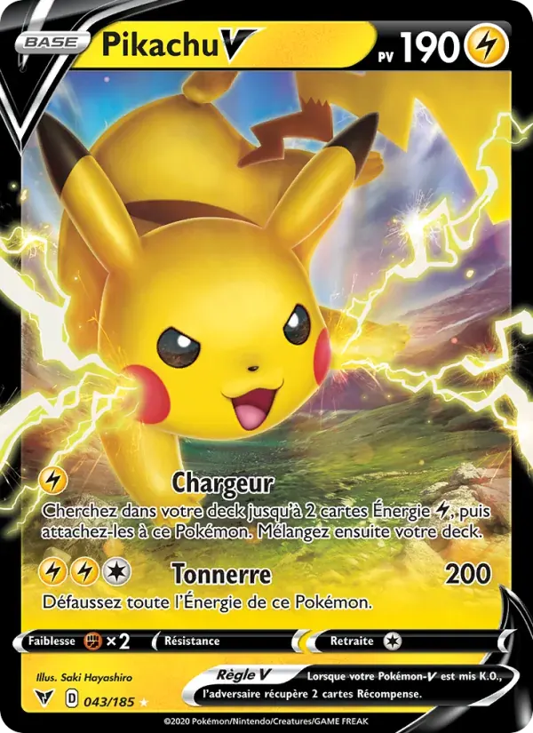 Pikachu V — Voltage Éclatant 43 French Pokémon card