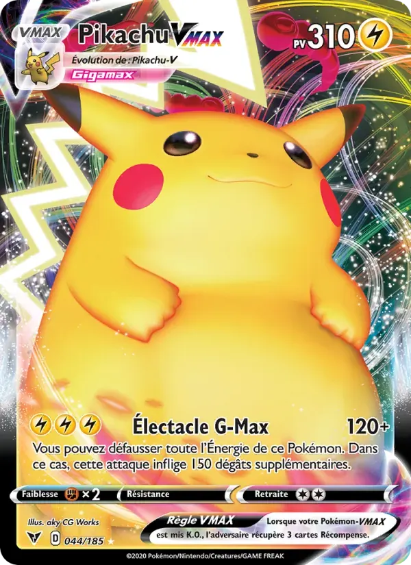 Pikachu VMAX — Voltage Éclatant 44 French Pokémon card