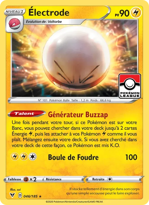 Électrode — Voltage Éclatant 46 French Pokémon card
