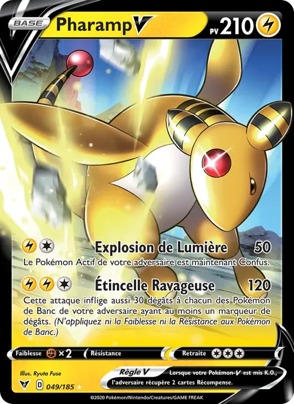 Pharamp V — Voltage Éclatant 49 French Pokémon card