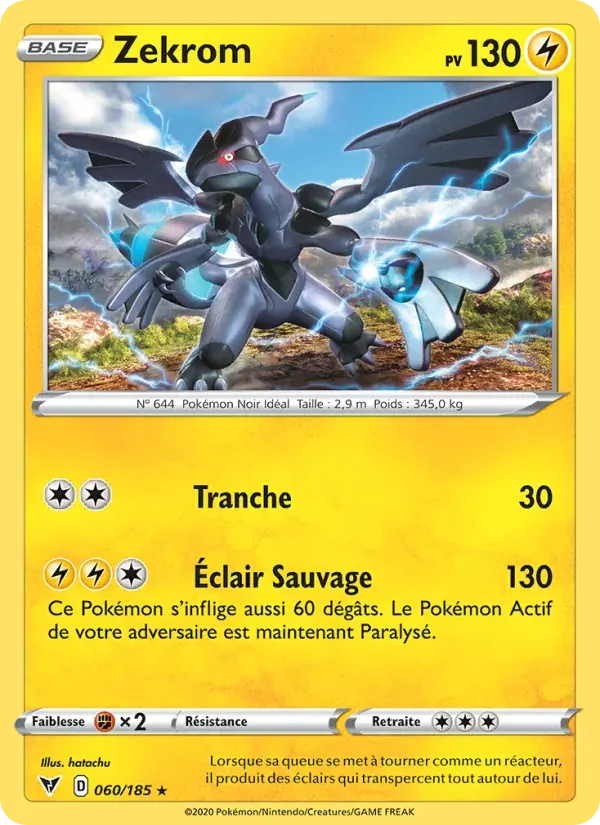 Zekrom — Voltage Éclatant 60 French Pokémon card