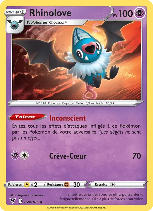 Rhinolove — Voltage Éclatant 74 French Pokémon card