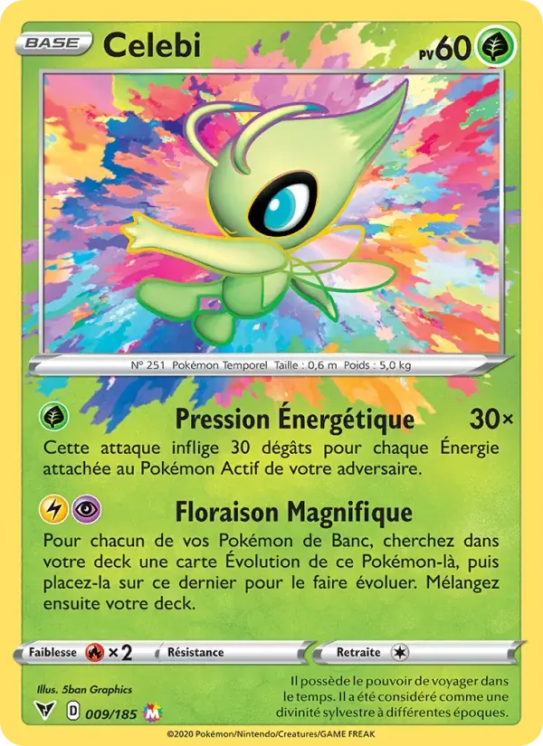 Celebi — Voltage Éclatant 9 French Pokémon card