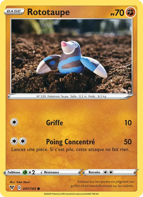 Rototaupe — Voltage Éclatant 91 French Pokémon card