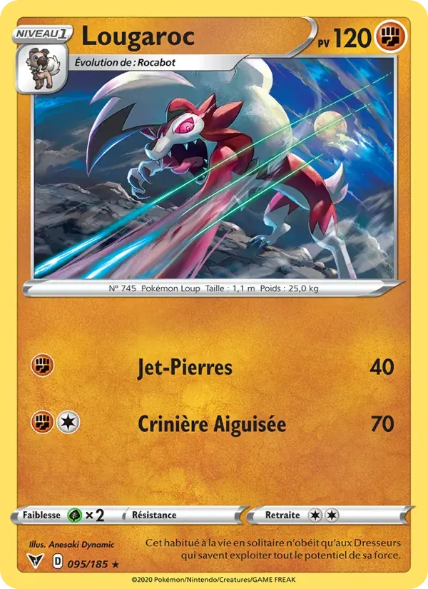 Lougaroc — Voltage Éclatant 95 French Pokémon card