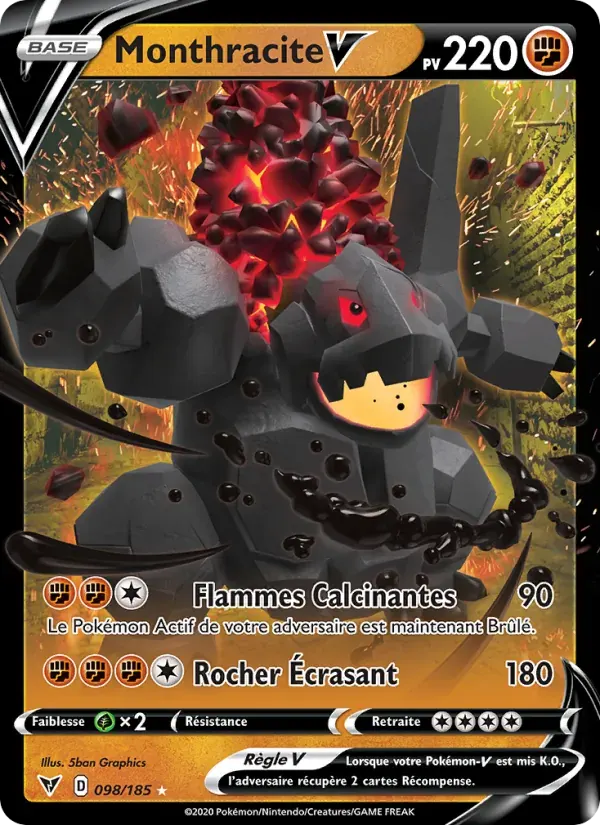 Monthracite V — Voltage Éclatant 98 French Pokémon card
