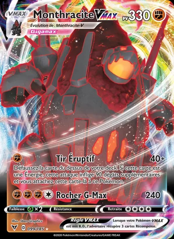 Monthracite VMAX — Voltage Éclatant 99 French Pokémon card