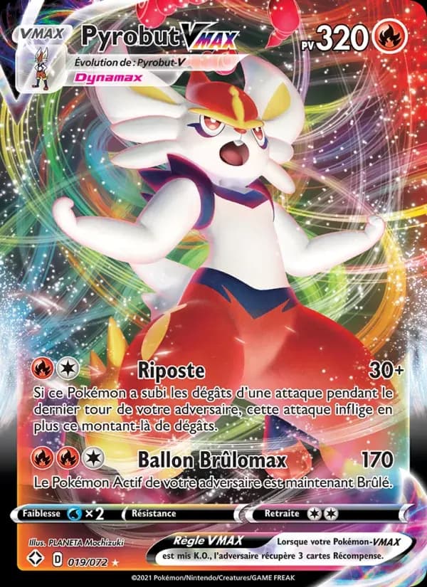 Pyrobut VMAX — Destinées Radieuses 19 French Pokémon card