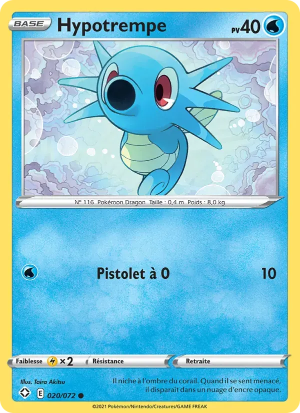 Hypotrempe — Destinées Radieuses 20 French Pokémon card