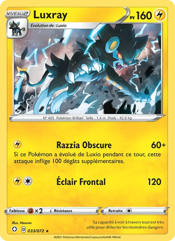 Luxray — Destinées Radieuses 33 French Pokémon card
