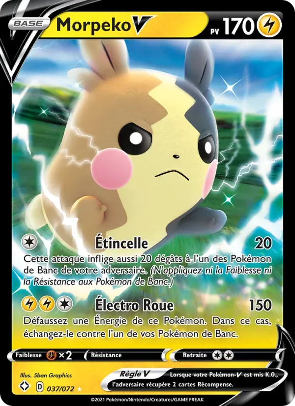 Morpeko V — Destinées Radieuses 37 French Pokémon card