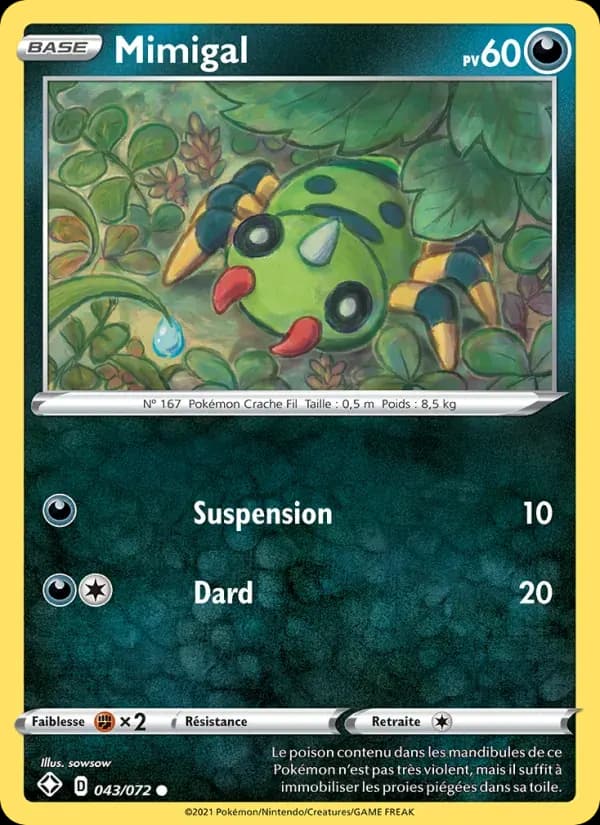 Mimigal — Destinées Radieuses 43 French Pokémon card
