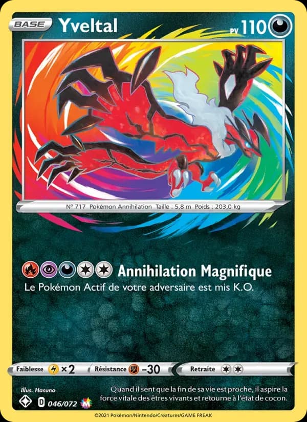 Yveltal — Destinées Radieuses 46 French Pokémon card