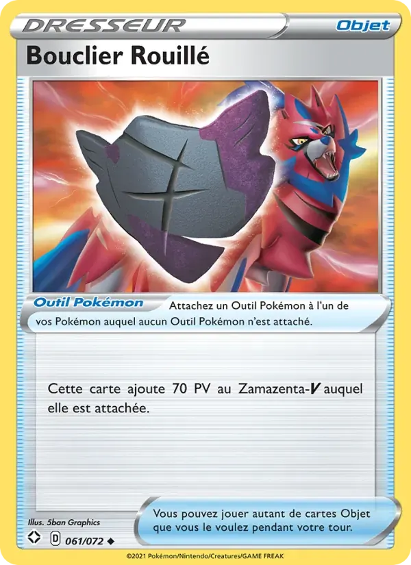Bouclier Rouillé — Destinées Radieuses 61 French Pokémon card