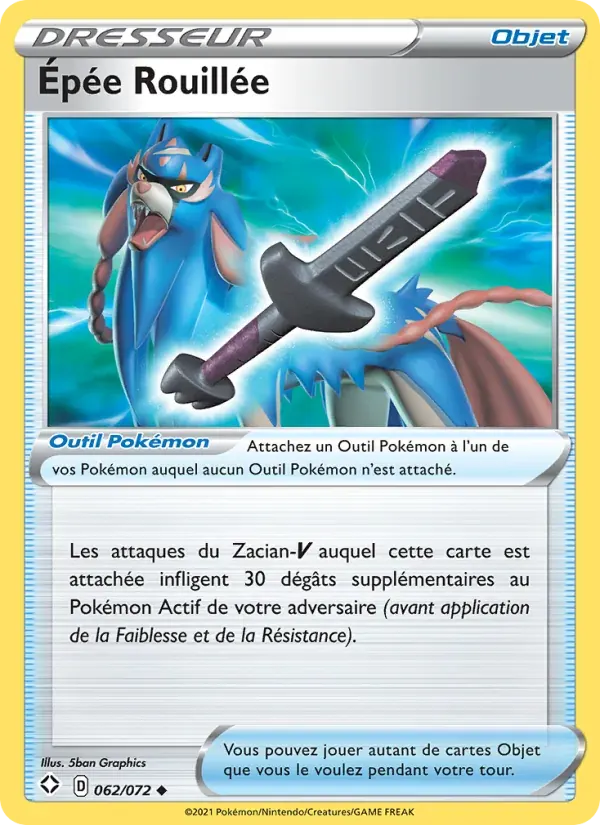 Épée Rouillée — Destinées Radieuses 62 French Pokémon card