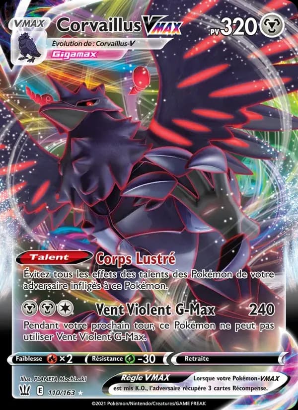 Corvaillus VMAX — Styles de combat 110 French Pokémon card