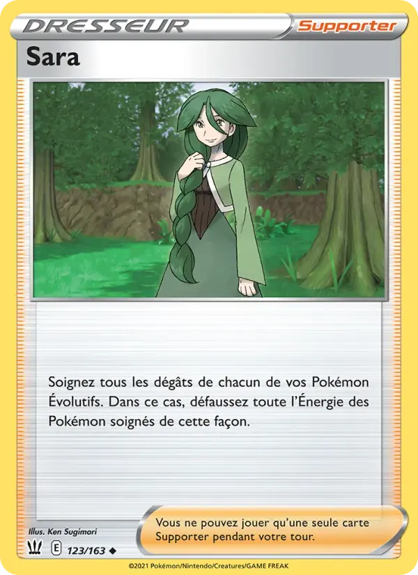 Sara — Styles de combat 123 French Pokémon card