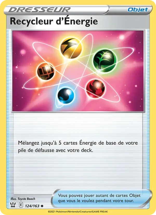 Recycleur d'Énergie — Styles de combat 124 French Pokémon card