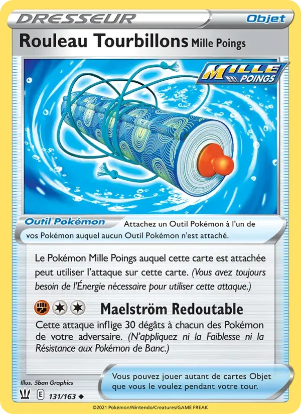 Rouleau Tourbillons Mille Poings — Styles de combat 131 French Pokémon card