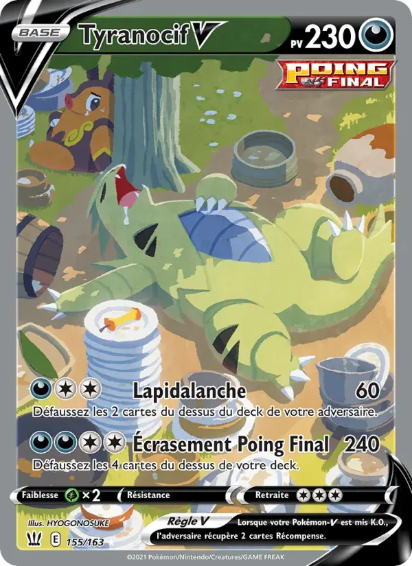 Tyranocif V — Styles de combat 155 French Pokémon card